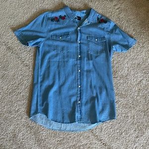 PacSun denim button up casual shirt